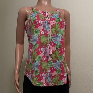 Vibrant Tropical Print Tank Top